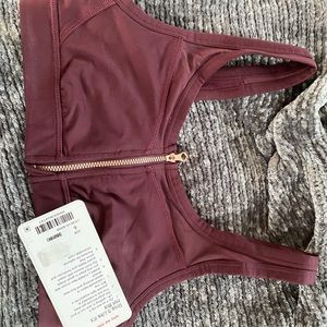 NWT lululemon zip up bra
